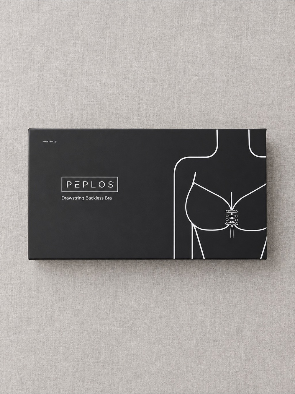 Peplos Drawstring Backless Bra - Black